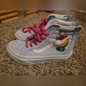 Vans unicorn toddler girl shoe.